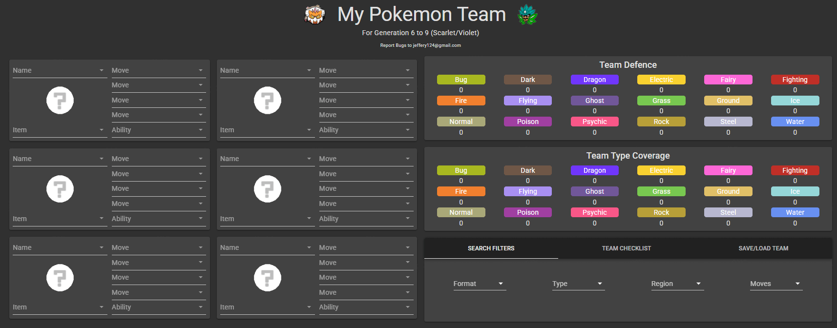 My Pokémon Team