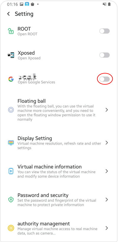 Activer le services Google dans VMOS