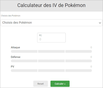 Calculateur d'IV Pokémon Go