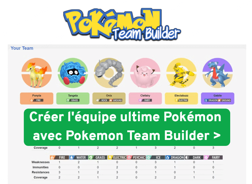 Meilleurs Pokémon Team Builder recommandés