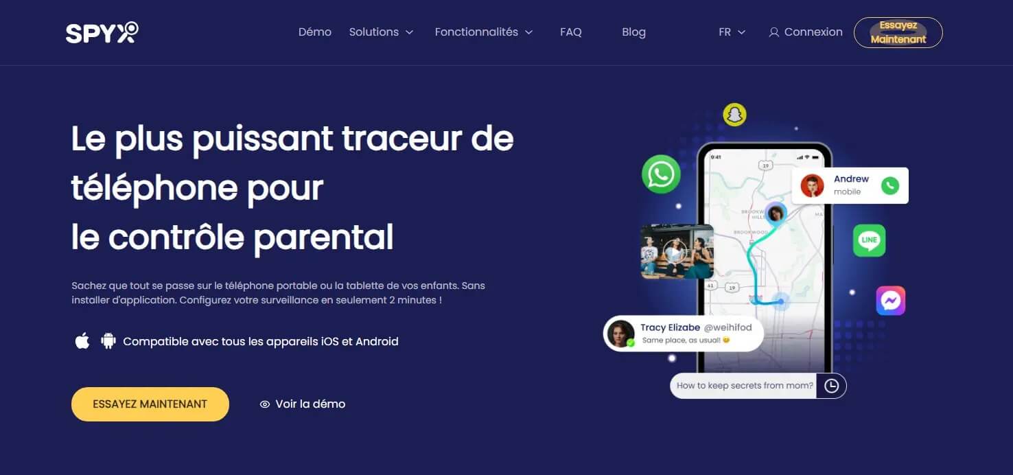 SpyX, application pour tracer un téléphone iPhone gratuite