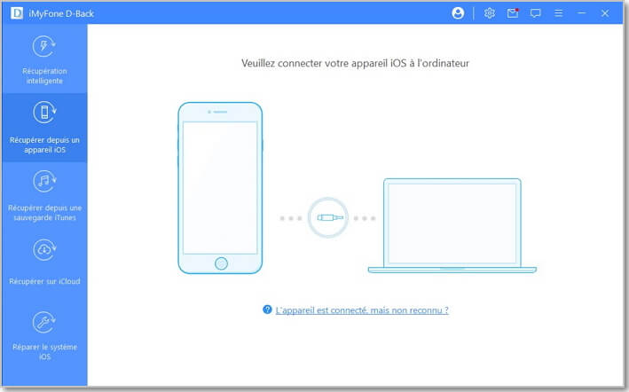 récupérer à partir d'un appareil iOS