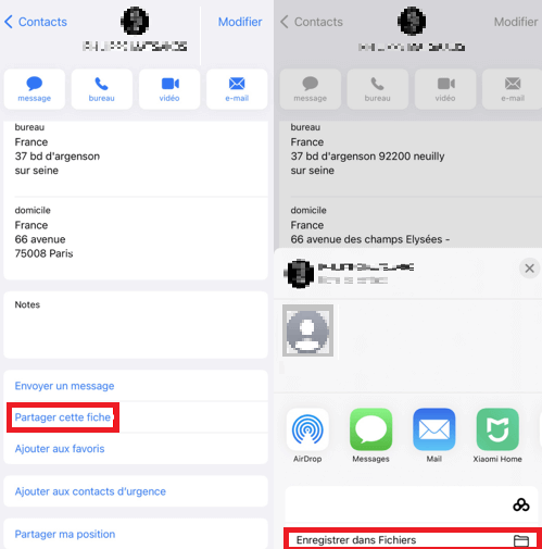 Exporter contact iPhone vers l'ordinateur avec iCloud Drive