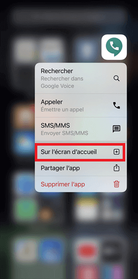 Ajouter application à l'écran d'accueil sur iPhone