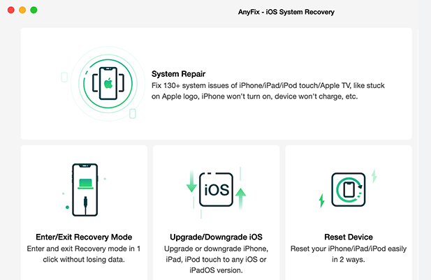 AnyFix logiciel de réparation iPhone gratuit