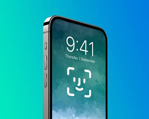Technologie de reconnaissance faciale Face ID iphone 16