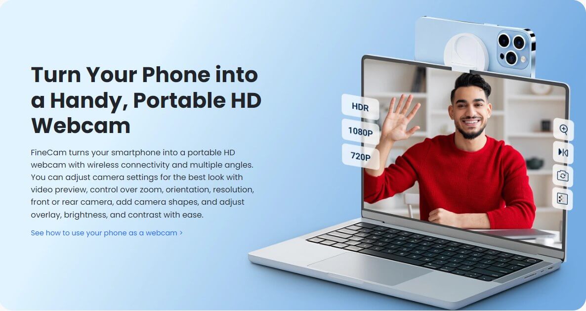utiliser iPhone comme webcam sur Mac ou PC Windows