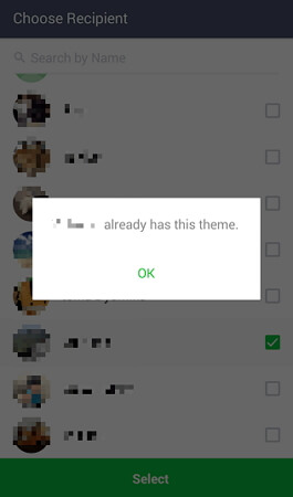 cannot send theme as a gift on line