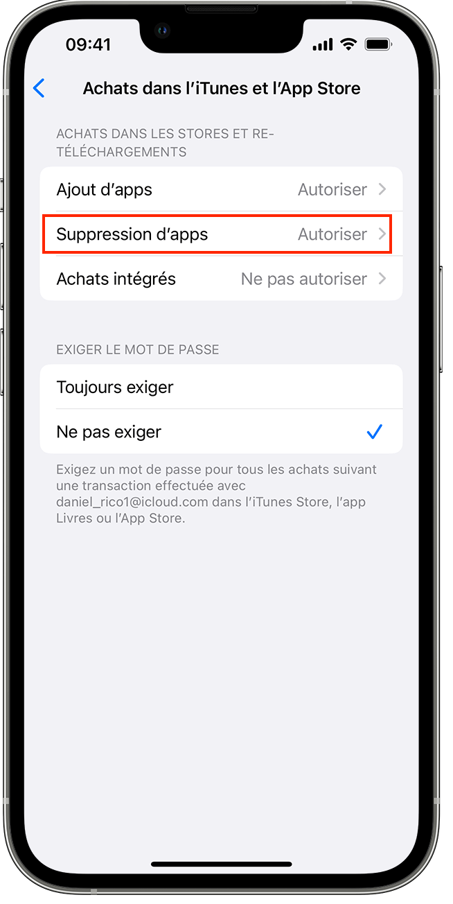 Empêcher la suppression des applications sur iPhone