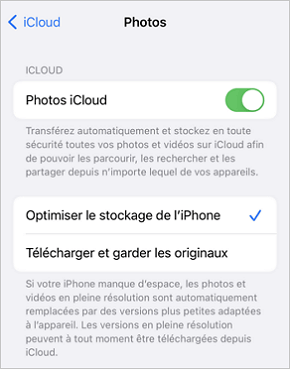 ouvrir Photos iCloud sur iPhone