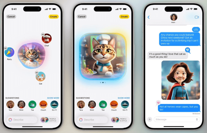 Image Playground nouveautés d'iOS 18.2