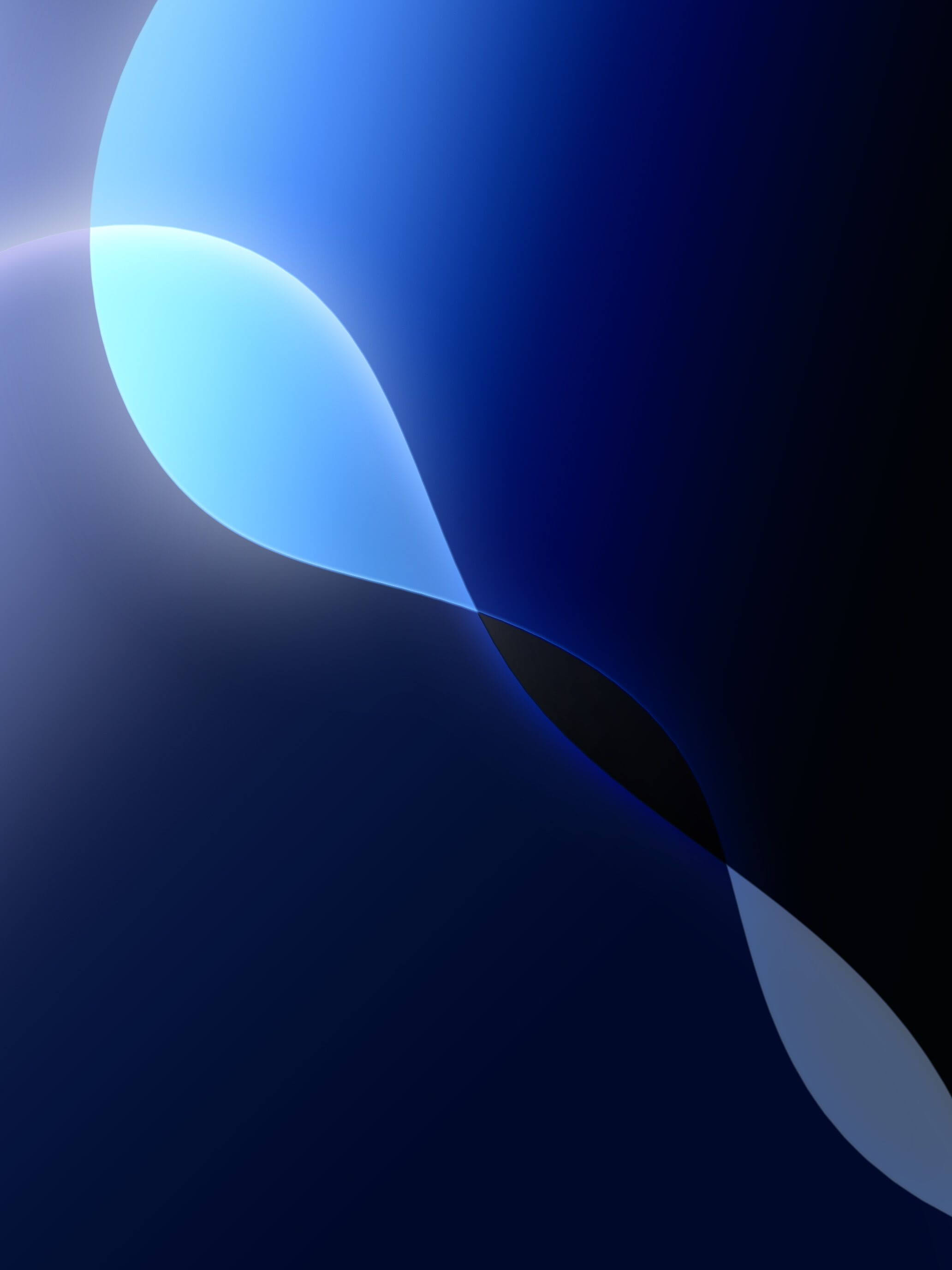 fond d'écran d'Apple iOS 18 - Bleu (sombre)