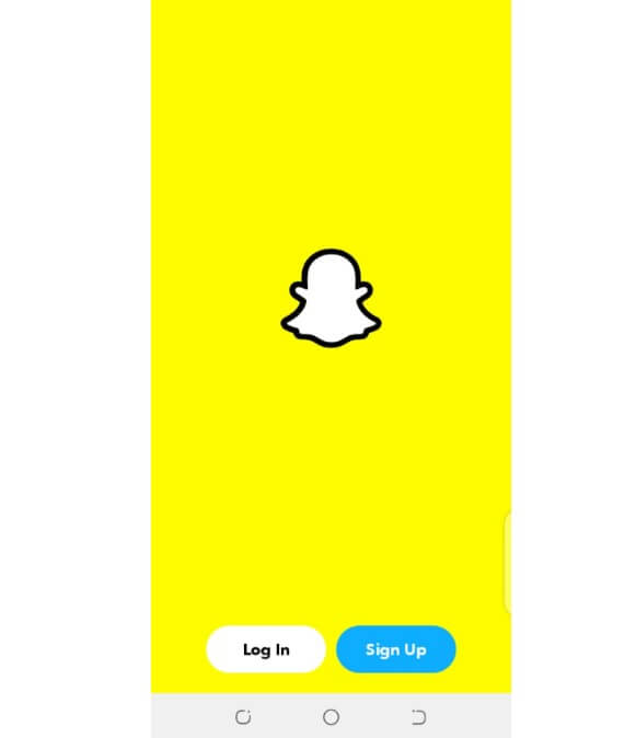 Ouvrez l'application Snapchat et entrer 