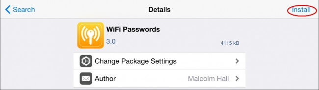 afficher le mot de passe WiFi sur iPhone avec Wifi Passwords