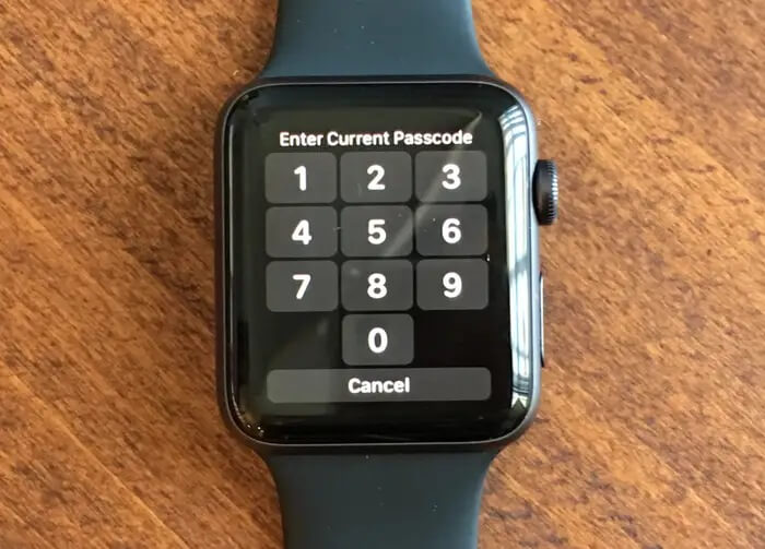 Entrer directement le code d'accès Apple Watch
