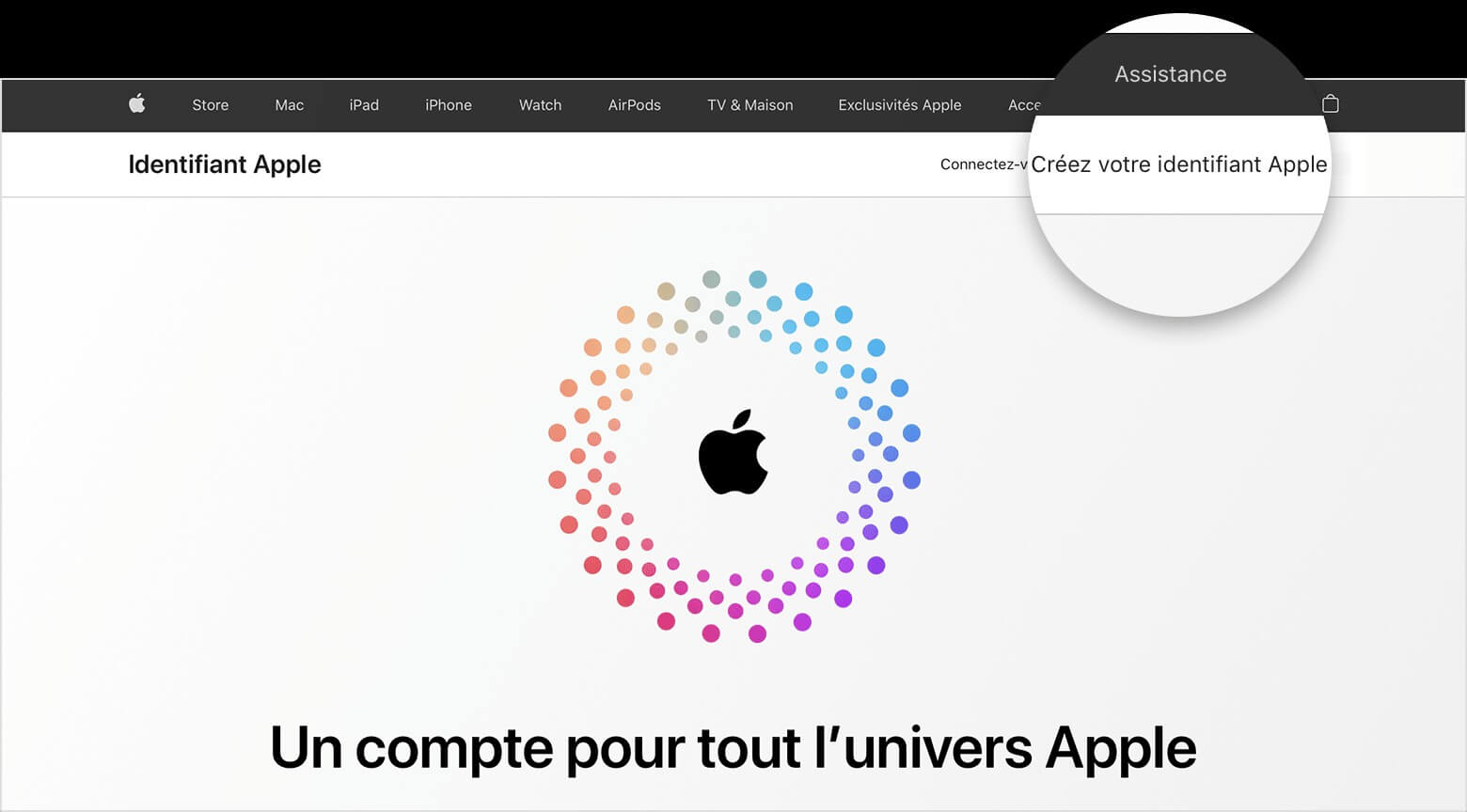 créer un compte iCloud sur un Mac