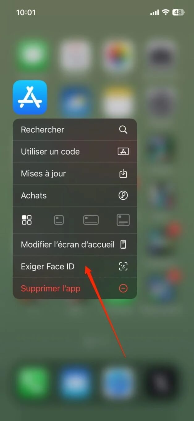 verrouiller une application sur iPhone iOS 18