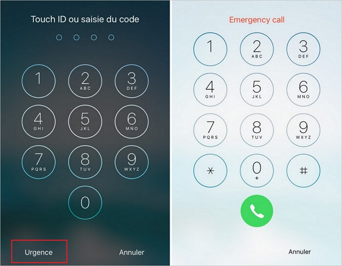 débloquer un iPhone avec l’Appel d’Urgence