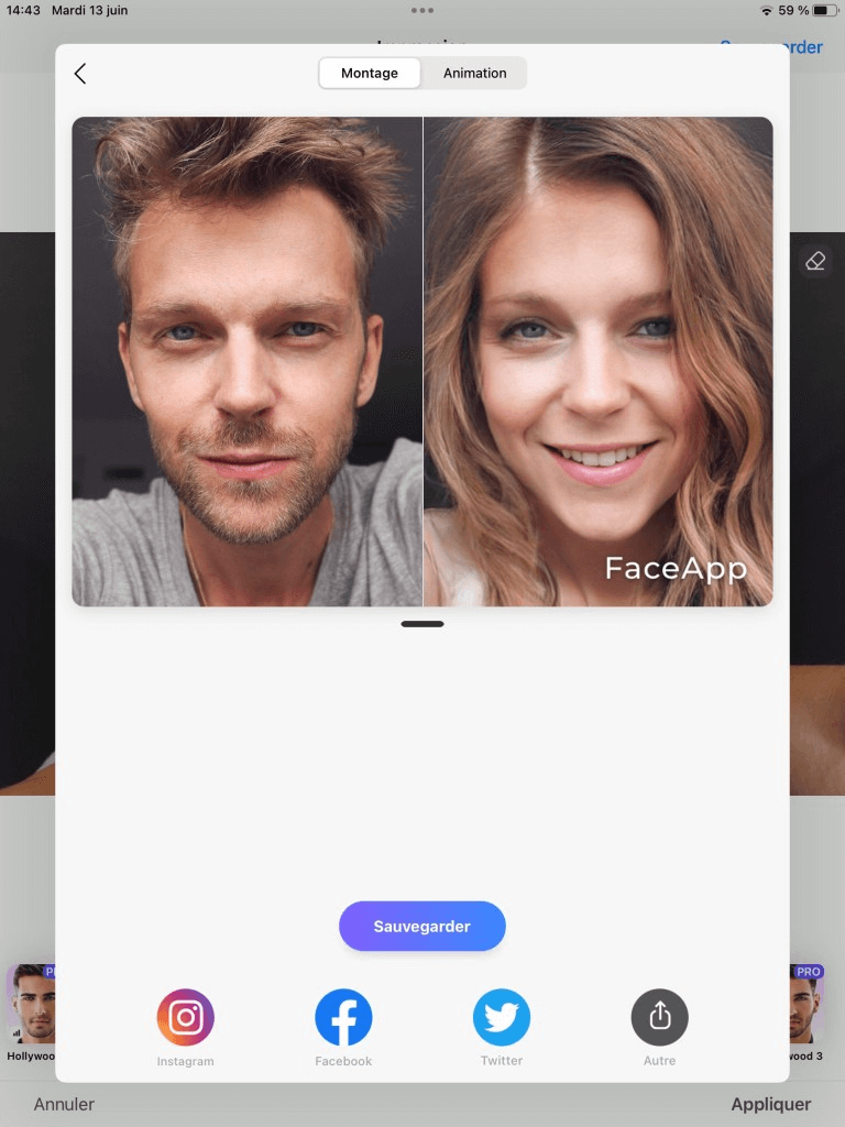 FaceApp, Échangeur de visage gratuit sur iOS et Android