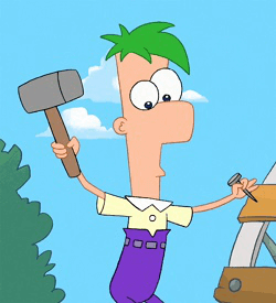 ferb fletcher, personnage dessin animé avec un gros nez