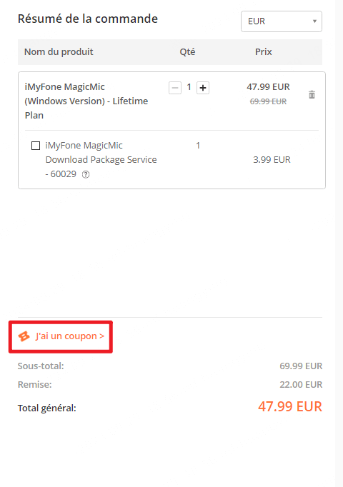 utiliser coupon de réduction de MagicMic