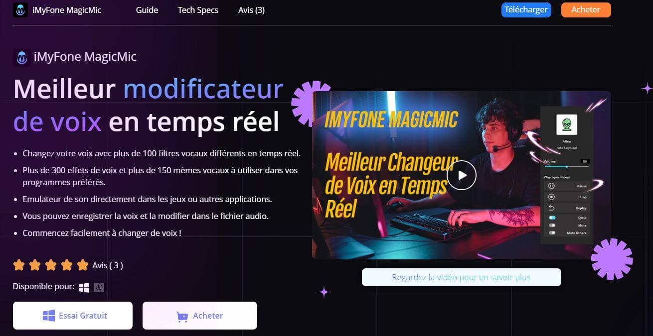 iMyFone MagicMic - Imitateur de voix Mbappé en temps réel