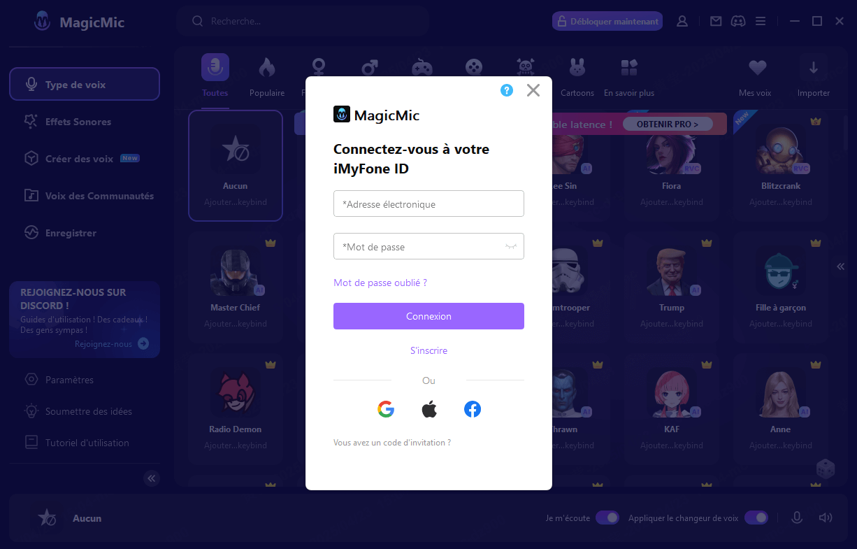 Se connecter à magicmic