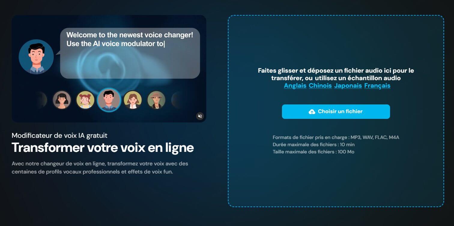 MyEdit, modificateur de voix féminine gratuit en ligne