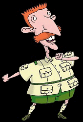 nigel thornberry, personnage de dessin animé gros nez venant la Famille Delajungle