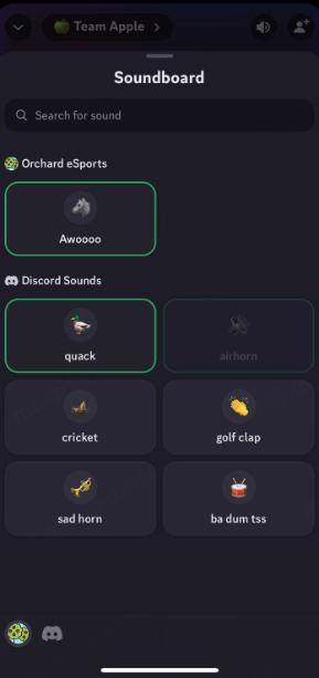 utiliser le soundboard Discord sur mobile