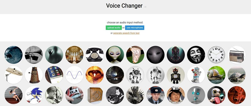 modificateur de voix autotune en ligne Voice Changer.io