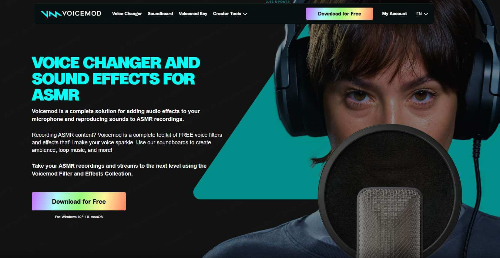 Voicemod, changeur de voix ASMR pour les créateurs de contenu