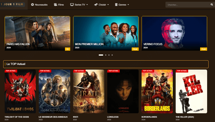 1Jour1Film : Site gratuit pour regarder un film par jour