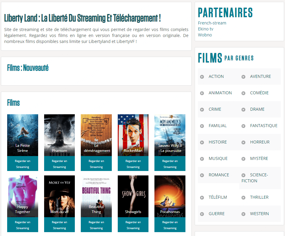Libertyland : Site de films de téléchargement