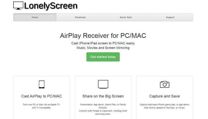 partager votre écran iPhone sur PC avec Lonely Screen