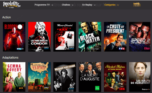 Molotov : Site de films français en streaming