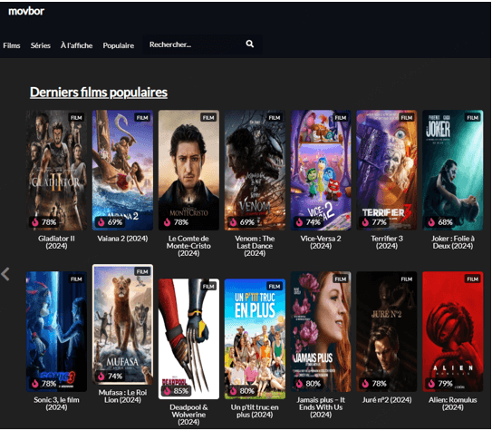 Movbor : Site de streaming pour regarder des films indirectement