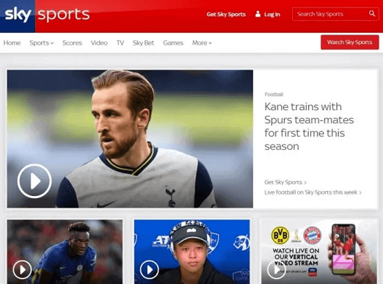 Sky Sports site de streaming football