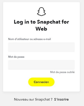 se connecter à Snapchat sur PC