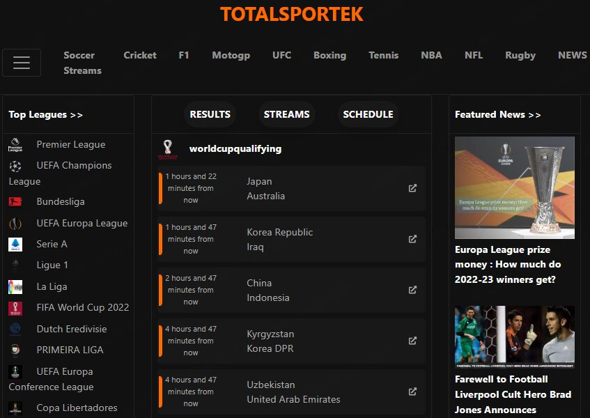 TOTALSPORTE site de foot en streaming