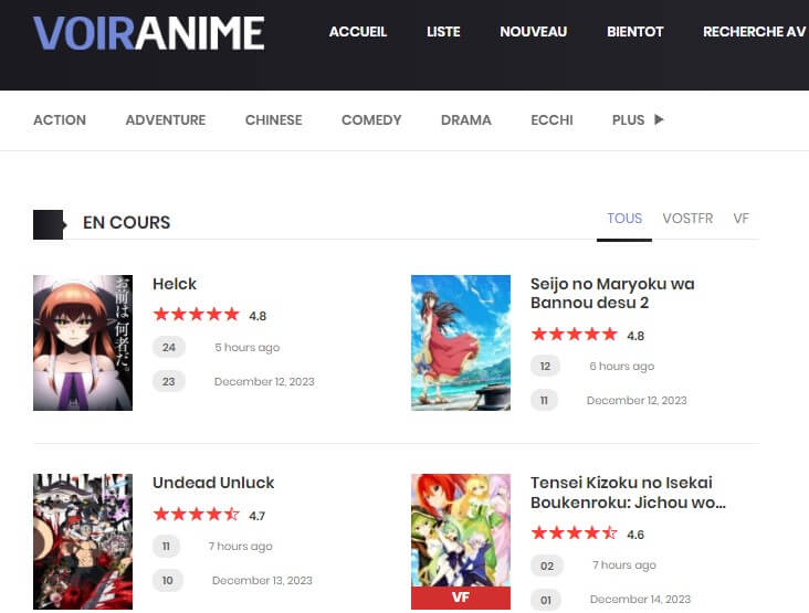 Sites pour regarder des animes en streaming-Voiranime