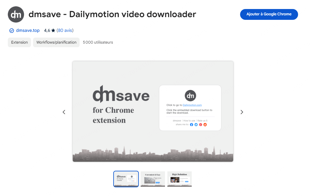 Installer l'extension Chrome de téléchargement de Dailymotion