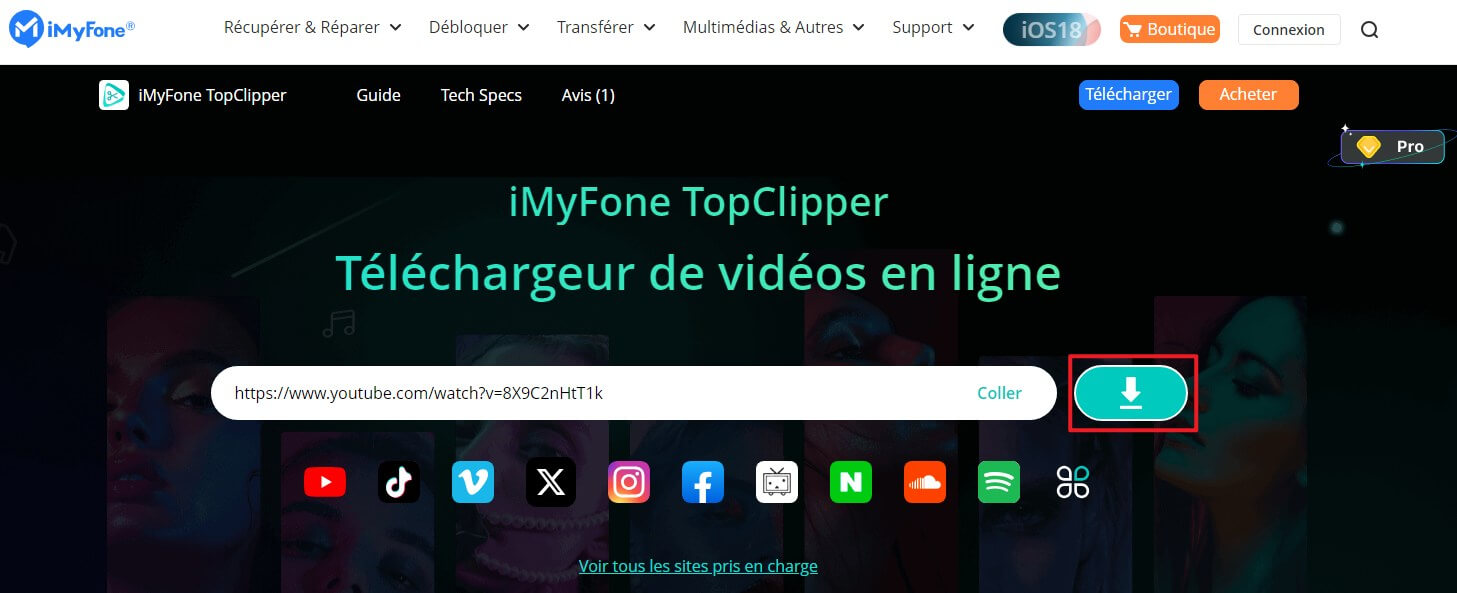 Cliquez sur le lien ci-dessous pour télécharger les playlists YouTube