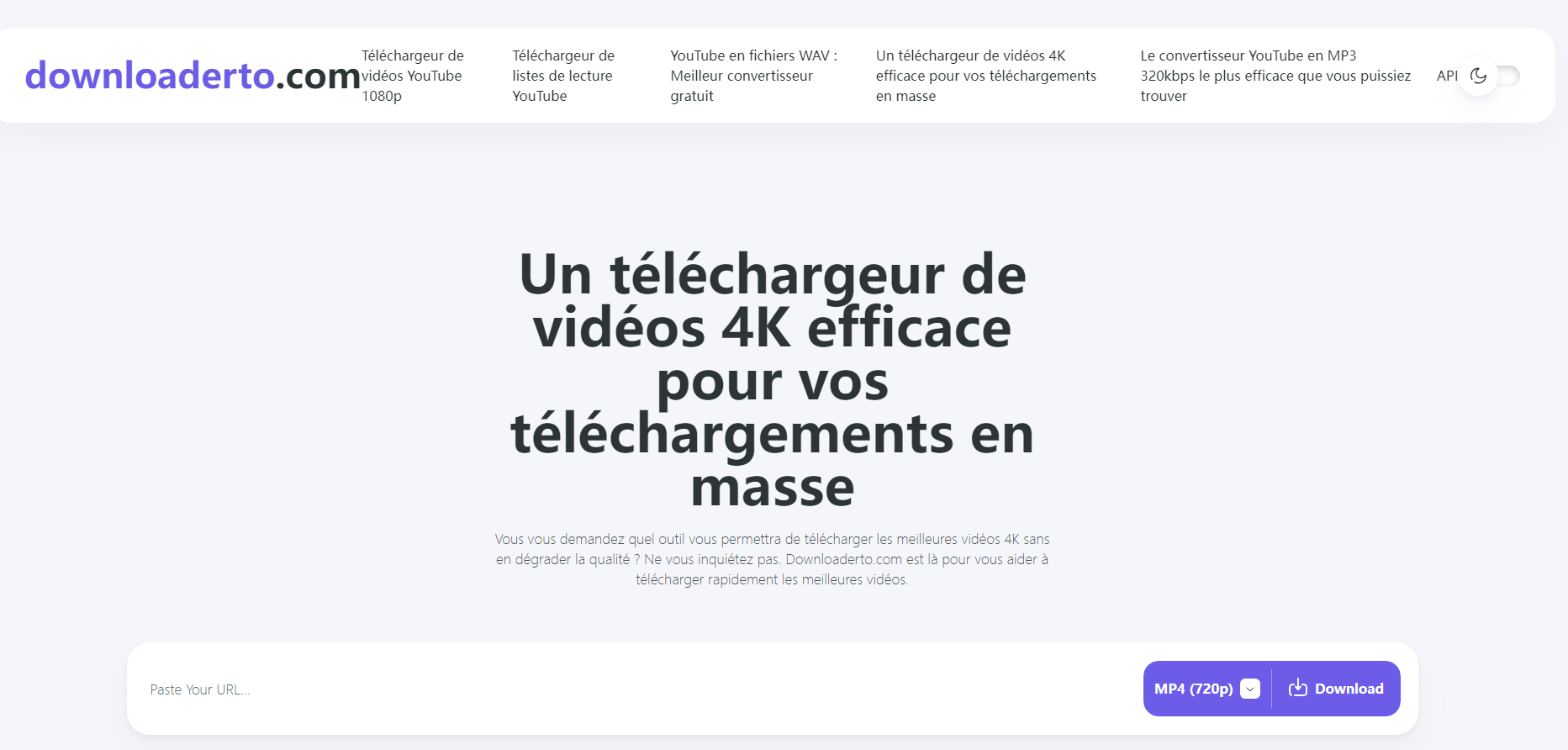 downloaderto - Site de téléchargeur de vidéos 4K