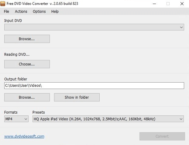 Free DVD Video Converter, un logiciel gratuit pour convertir dvd vers mp4