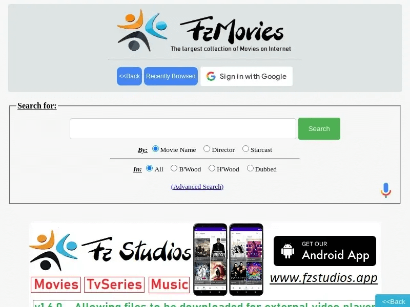 Site pour télécharger des films HD, FZ Movies