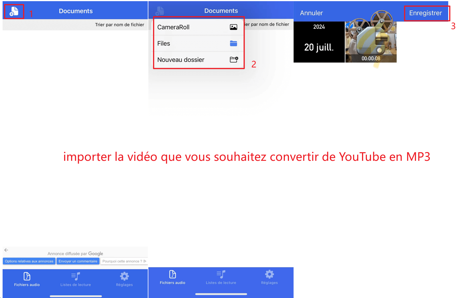 importer la vidéo que vous souhaitez convertir de YouTube en MP3