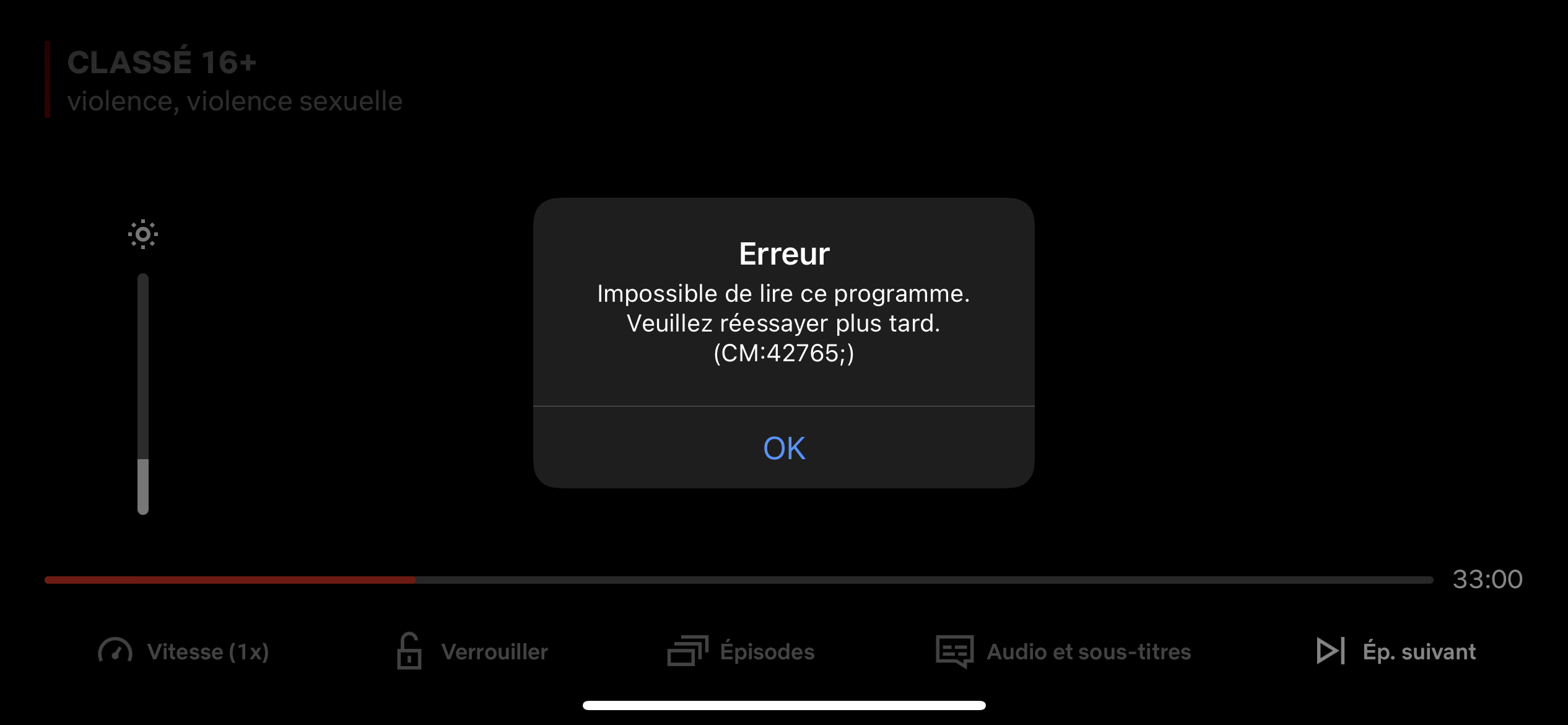 Impossible de lire une vidéo sur Netflix
