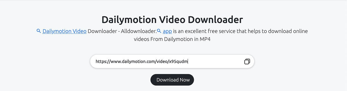 Collez le lien de la vidéo Dailymotion à télécharger