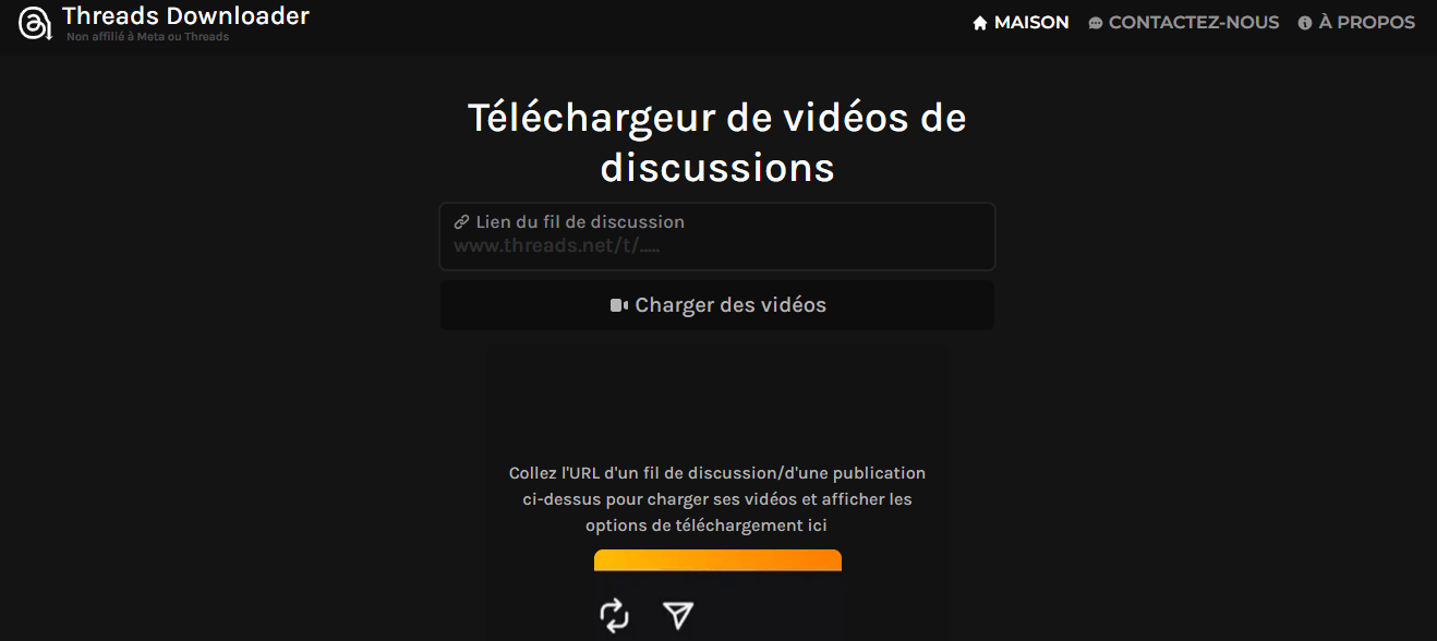 collez le lien de téléchargement de la vidéo Threads en ligne